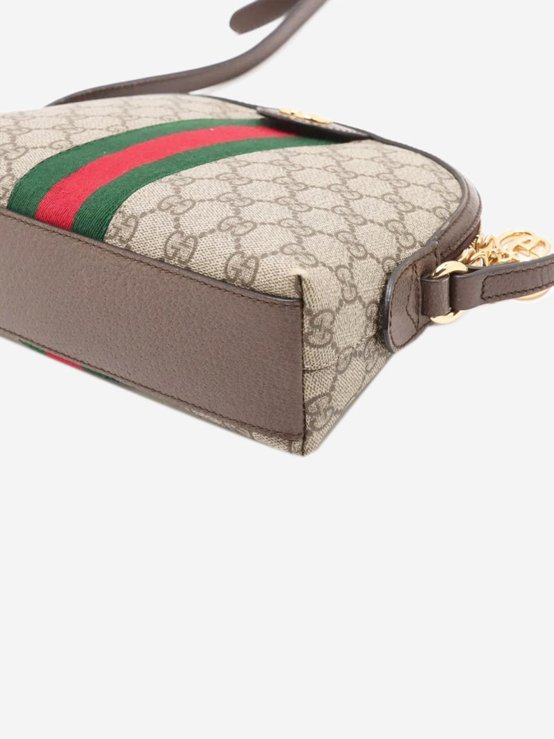 Brown GG Supreme Ophidia shoulder bag