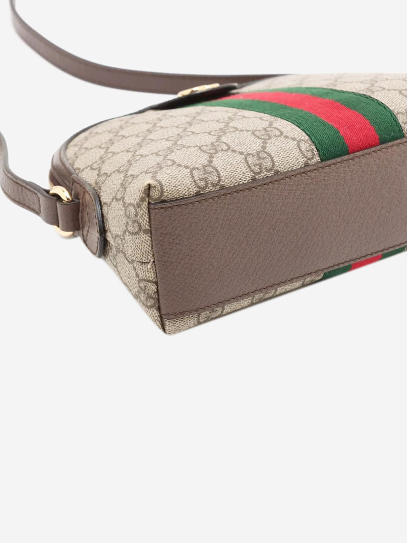 Brown GG Supreme Ophidia shoulder bag