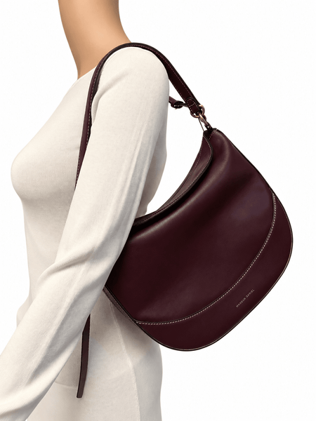 Burgundy leather Daily shoulder bag alternate image