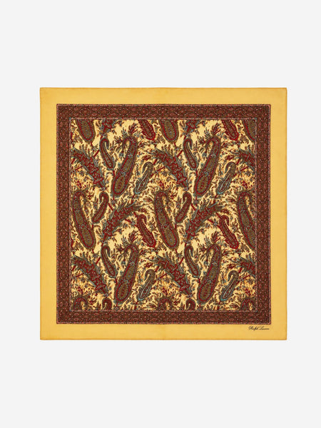 Vintage paisley print silk scarf product image