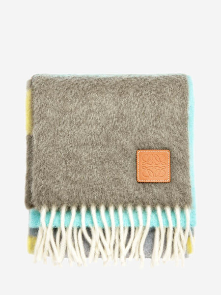 Multicolour striped mohair and wool scarf product image