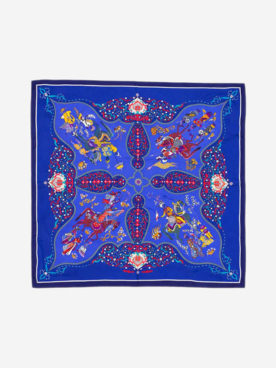 Blue Poesie persane scarf Scarves Hermes 