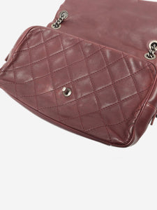 Chanel Maroon 2013 Wild Stitch lambskin chain shoulder bag