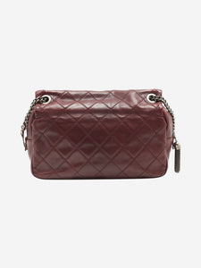 Chanel Maroon 2013 Wild Stitch lambskin chain shoulder bag