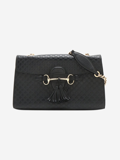 Black Micro Guccissima leather chain shoulder bag Shoulder bags Gucci 
