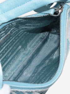 Prada Blue Re-Edition 2000 patterned shoulder bag