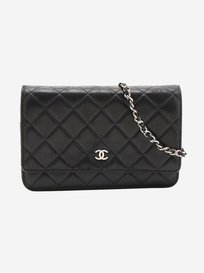 Black lambskin 2014 Wallet On Chain Cross-body bags Chanel 