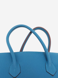 Hermes Blue Birkin 35 in Clemence leather