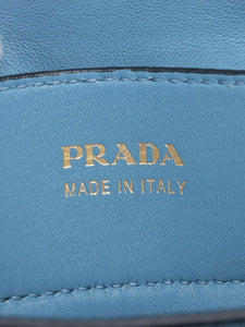 Prada Dark blue large Saffiano leather Galleria top handle bag