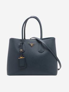 Prada Dark blue large Saffiano leather Galleria top handle bag