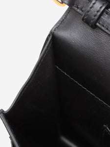 Prada Black branded flap saffiano wallet