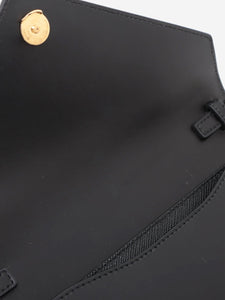 Prada Black branded flap saffiano wallet