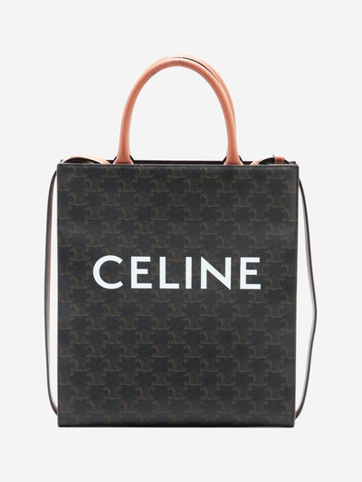 Brown Triomphe Vertical Cabas tote bag Tote Bags Celine 