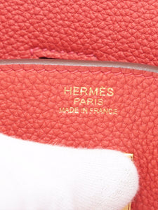 Hermes Red 2017 Birkin 30 bag in Togo leather