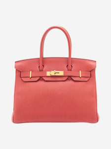 Hermes Red 2017 Birkin 30 bag in Togo leather