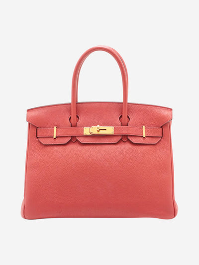 Red 2017 Birkin 30 bag in Togo leather