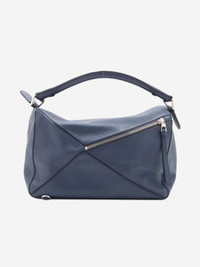 Loewe Dark blue large Puzzle bag