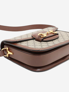 Gucci Brown GG Supreme Horsebit 1955 shoulder bag