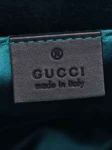 Gucci Dark blue and black GG Ophidia suede shoulder bag