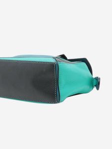 Loewe Blue and turquoise tricolour mini Puzzle bag