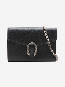 Gucci Black Dionysus leather chain wallet