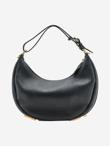 Fendi Navy blue half-moon leather shoulder bag