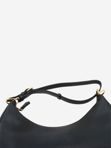 Fendi Navy blue half-moon leather shoulder bag