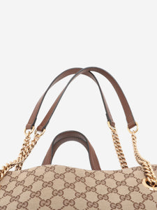 Gucci Brown GG canvas Horsebit 1955 tote bag