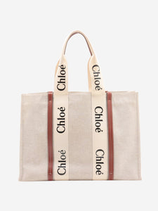 Chloe Neutral large Woody tote bag