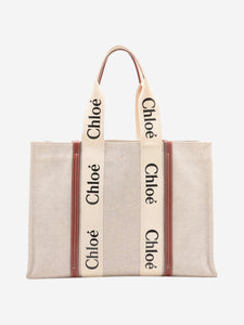 Chloe Neutral large Woody tote bag