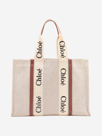 Neutral large Woody tote bag Tote Bags Chloe 