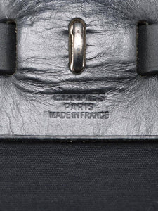 Hermes Black and beige vintage 2000 Herbag PM Toile H & leather bag