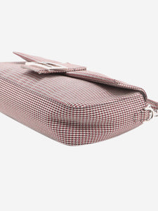 Fendi Red houndstooth Baguette shoulder bag