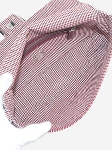 Fendi Red houndstooth Baguette shoulder bag