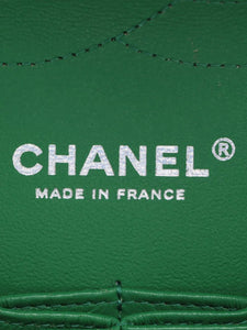 Chanel Green 2015 large caviar-quilted Classic Double Flap bag