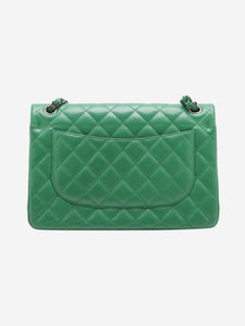 Chanel Green 2015 large caviar-quilted Classic Double Flap bag