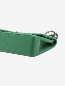 Chanel Green 2015 large caviar-quilted Classic Double Flap bag