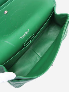 Chanel Green 2015 large caviar-quilted Classic Double Flap bag