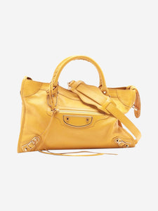 Balenciaga Yellow Metallic Edge City 2way bag