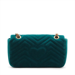 Gucci Teal GG Marmont velvet shoulder bag
