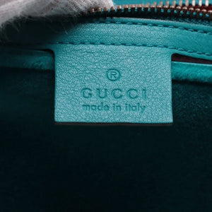 Gucci Teal GG Marmont velvet shoulder bag