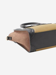 Celine Green and brown Luggage Nano shopper 2way bag