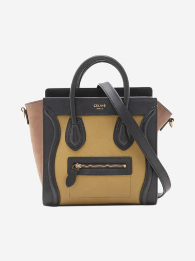 Green and brown Luggage Nano shopper 2way bag Shoulder bags Celine 