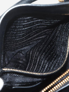 Prada Black Vitello Daino leather 2way bag