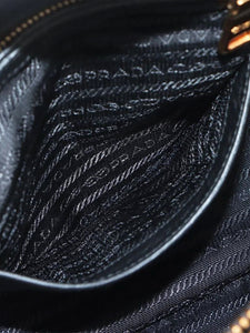 Prada Black Vitello Daino leather 2way bag