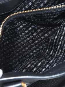 Prada Black Vitello Daino leather 2way bag