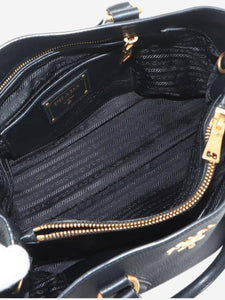 Prada Black Vitello Daino leather 2way bag