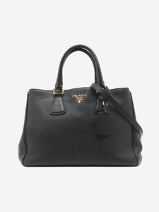 Prada Black Vitello Daino leather 2way bag