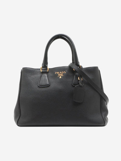 Black Vitello Daino leather 2way bag Shoulder bags Prada 