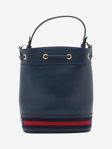 Gucci Blue Sherry Line leather bucket bag